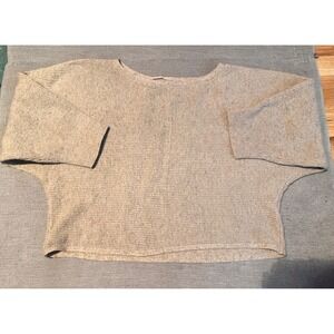 GAP Ribbed Knit Sweater Beige Long Sleeve‎ Crew Neck Women's Size L